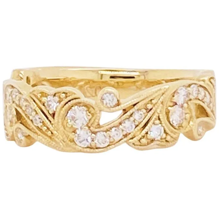 Floral Diamond Band