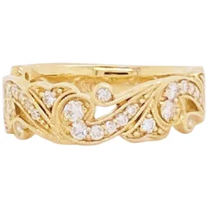 Floral Diamond Band