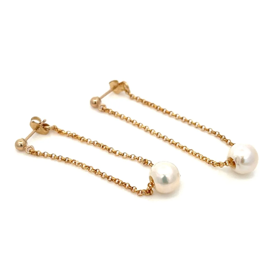 front-to-back pearl swing earrings