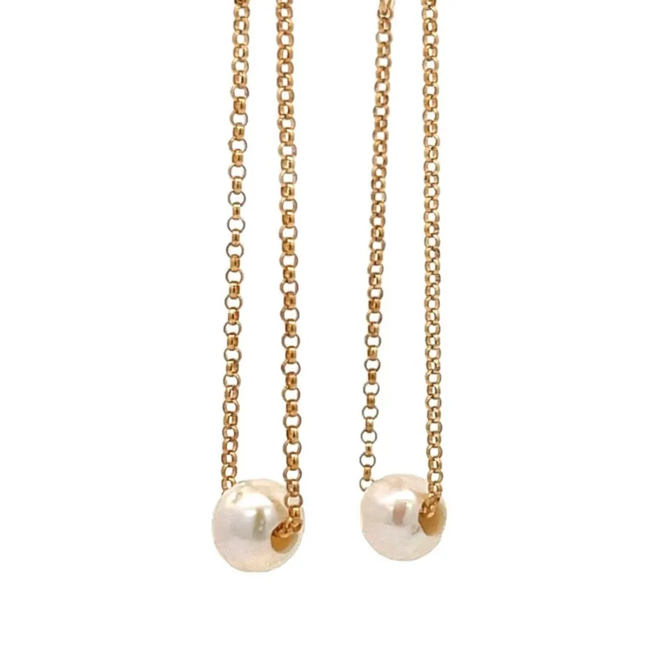 front-to-back pearl swing earrings