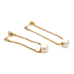 front-to-back pearl swing earrings