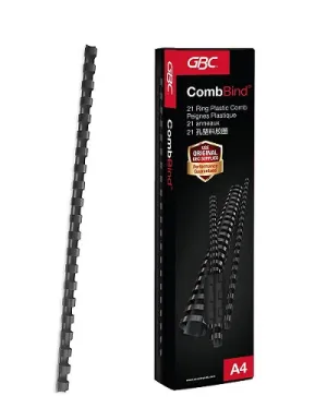 GBC BINDING COMB OVAL 21RG 45MM BLACK