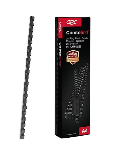 GBC BINDING COMB OVAL 21RG 45MM BLACK