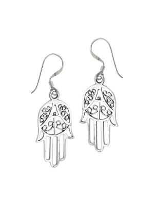 Hamsa Filigree Earrings