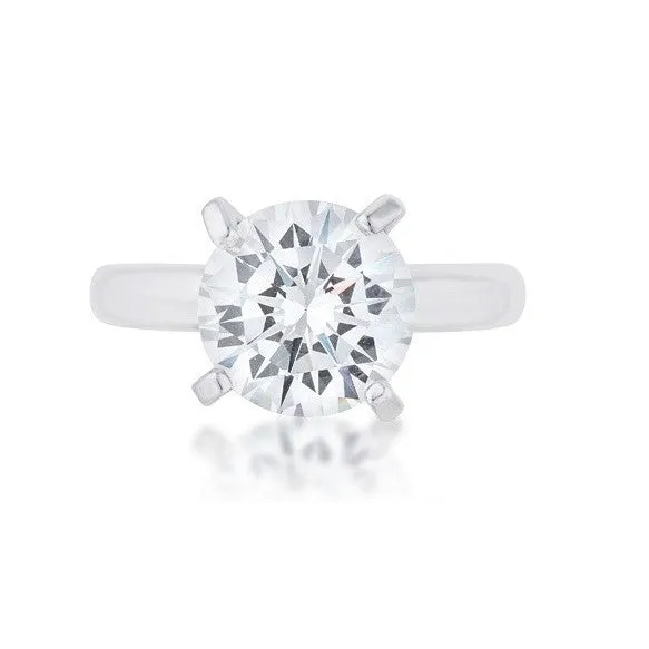 Hanna Round Classic Solitaire Engagement Ring | 4.5ct