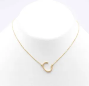 Initial Necklace C - Gold