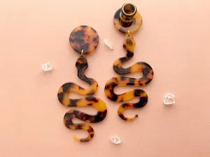 Large Brown & Black Snake Dangles