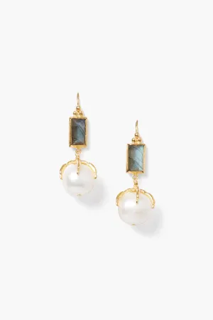 Lark Earrings White Pearl Mix