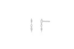 Marquise Diamond Dangle White Gold Studs