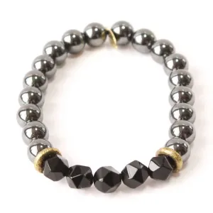 Onyx   Gunmetal Hematite Bracelet