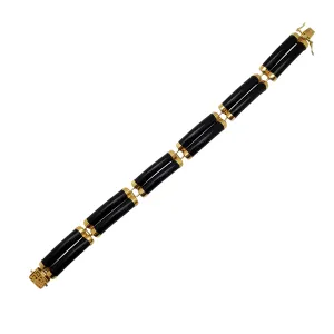 Onyx Pillars "Fortune" Bracelet (14K)