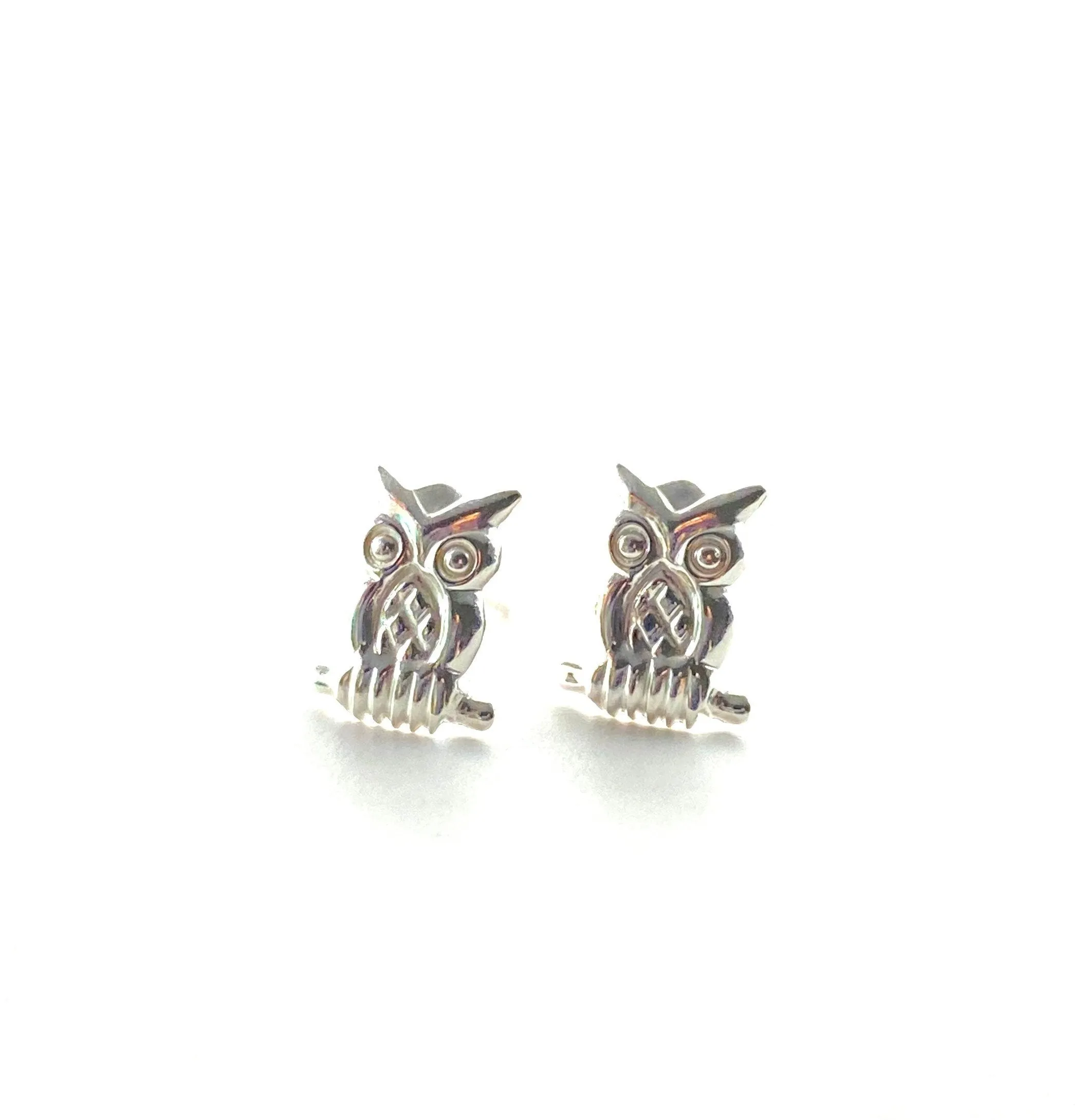 Owl sterling silver earring studs, SKU#E46-5