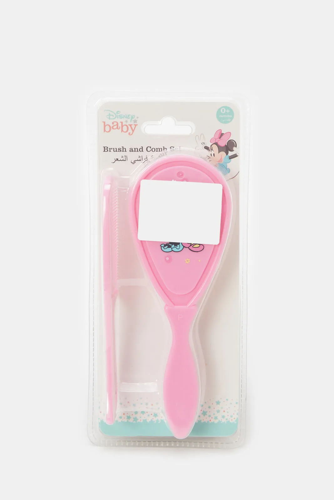 Pink  Minnie Mouse Baby Comb & Soft Brush Set (2 Piece)