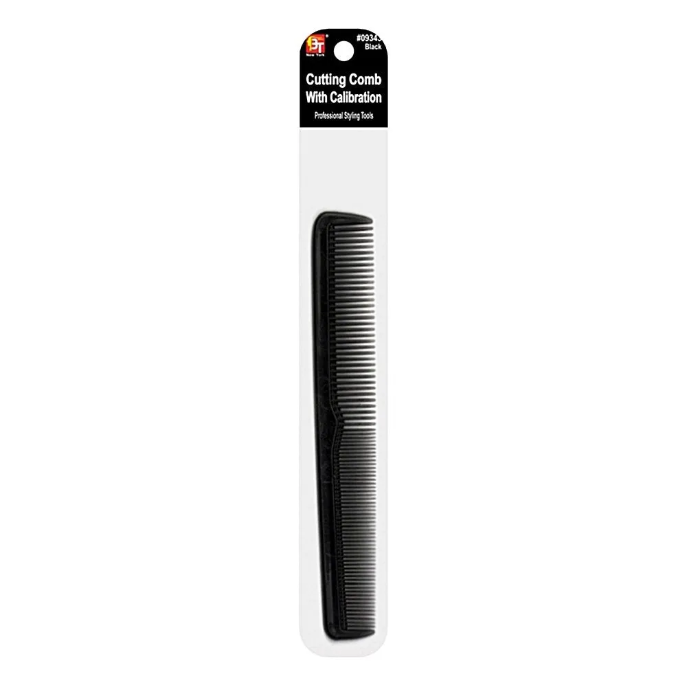 PLASTIC COMB CUTTING COMB WITH CALIBRATION (BLACK)