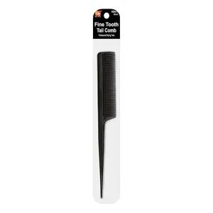 PLASTIC COMB FINE TOOTH TAIL COMB (BLACK)