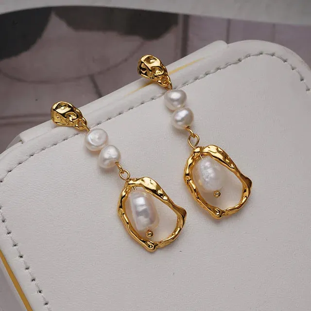 Pre Order:  Faux Pearl Retro Earrings