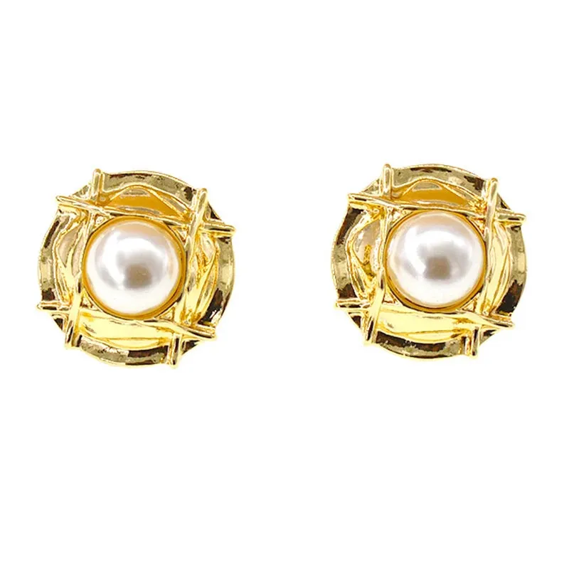 Pre Order:  Vintage Pearl Stud Earrings