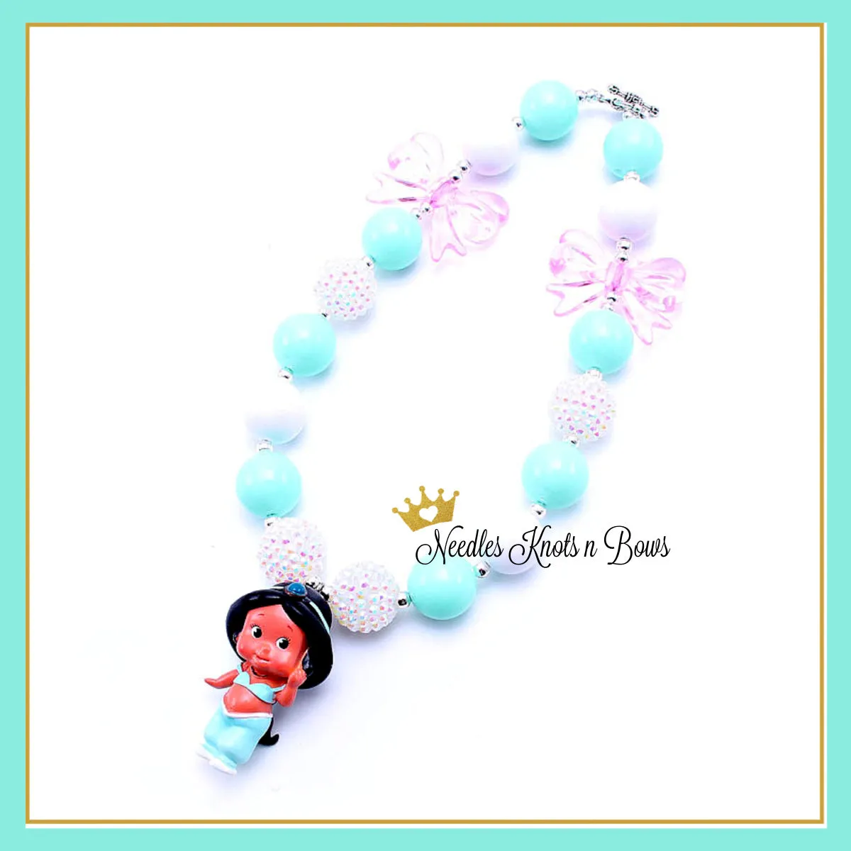 Princess Jasmine Chunky Bead Bubblegum Necklace