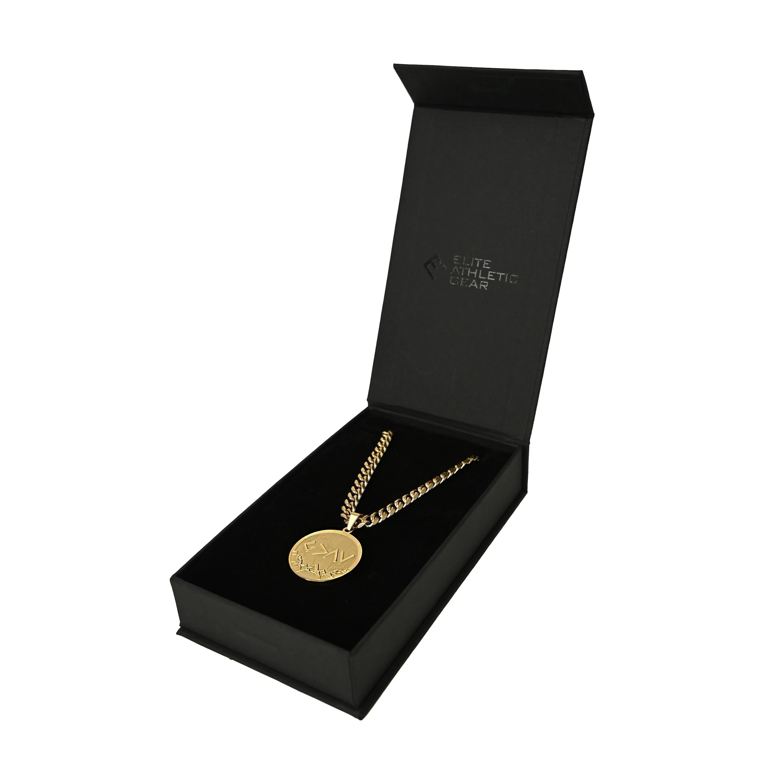 Pro God Is Greater Than The Highs and Lows Pendant Pendant With 6mm Cuban Link Chain Necklace - 14K Gold Plated Stainless Steel