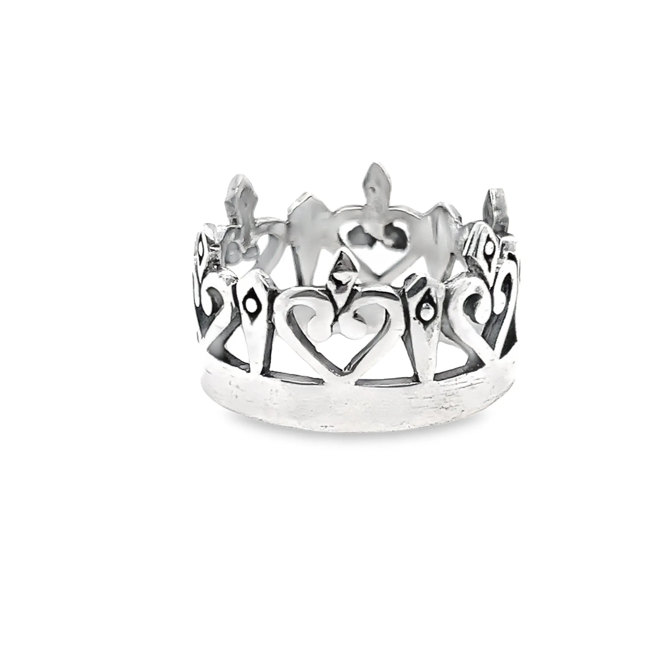 R824 Heart Crown Ring