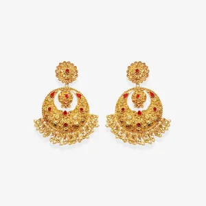 Red Stones Chandbali Earrings | Fashion jewellery Australia