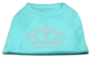 Rhinestone Crown Shirts Aqua XL (16