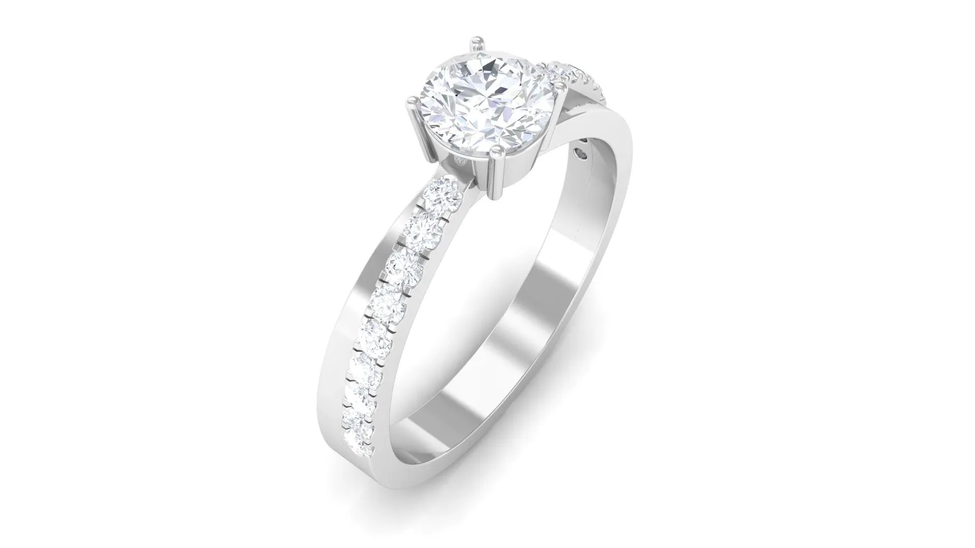 Round Lab Grown Diamond Solitaire Promise Ring