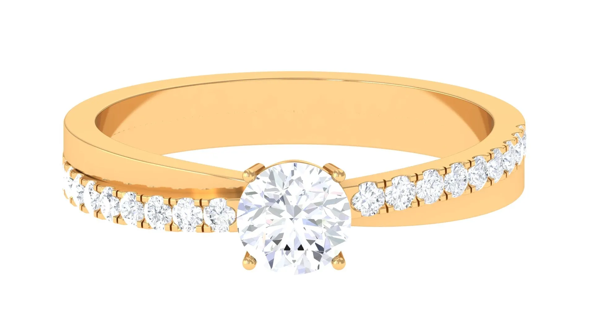 Round Lab Grown Diamond Solitaire Promise Ring