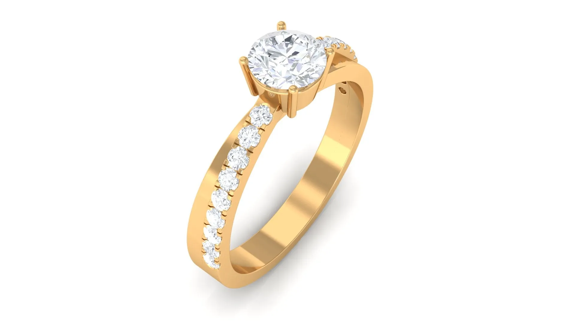 Round Lab Grown Diamond Solitaire Promise Ring