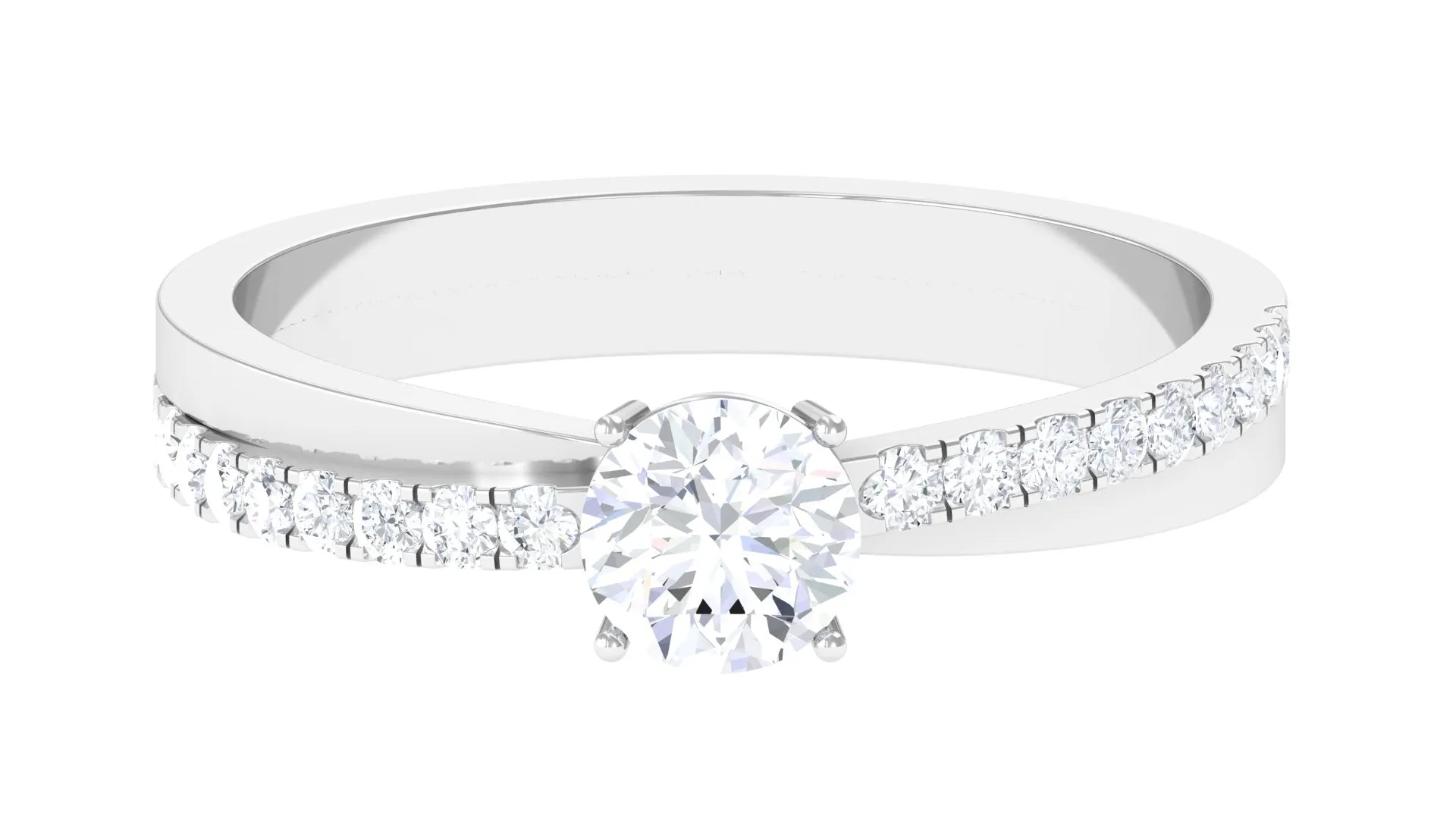 Round Lab Grown Diamond Solitaire Promise Ring