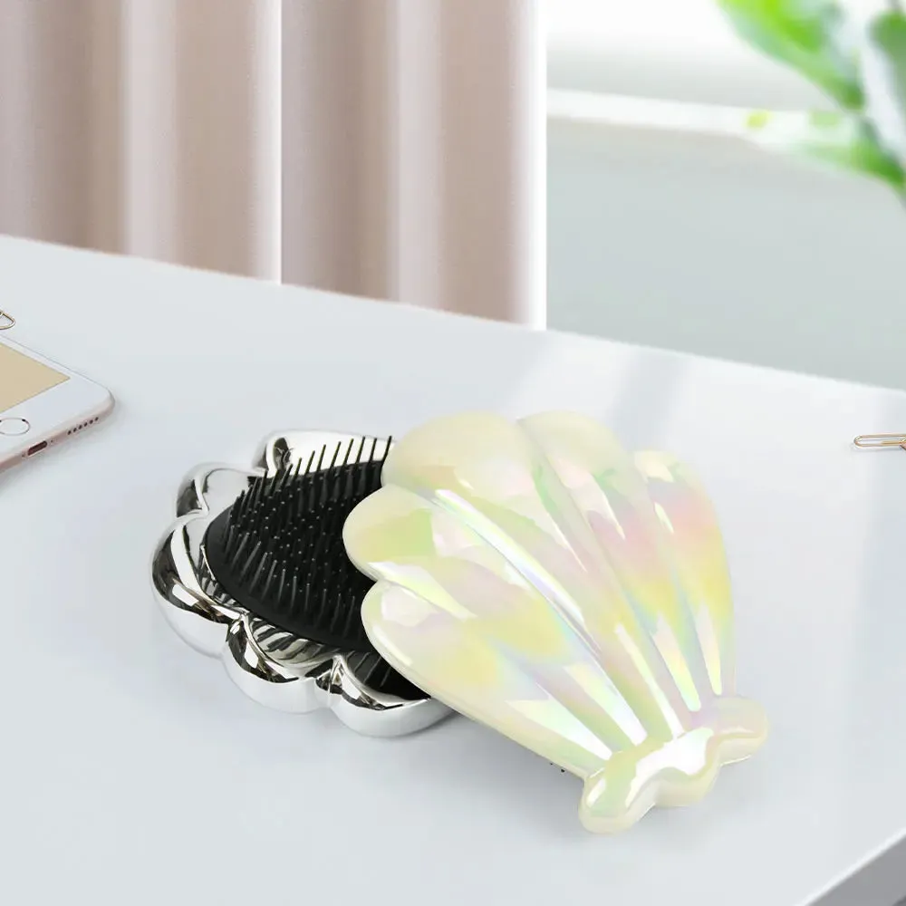 Shiny Shell Hair Brush-Mermaid Shell