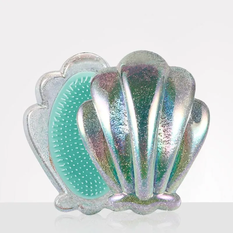 Shiny Shell Hair Brush-Mermaid Shell