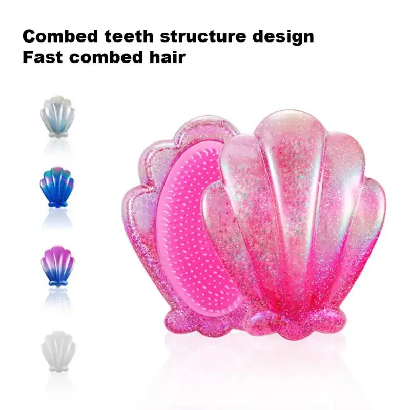 Shiny Shell Hair Brush-Mermaid Shell