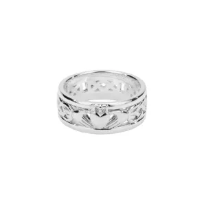 Silver Claddagh Wedding Band