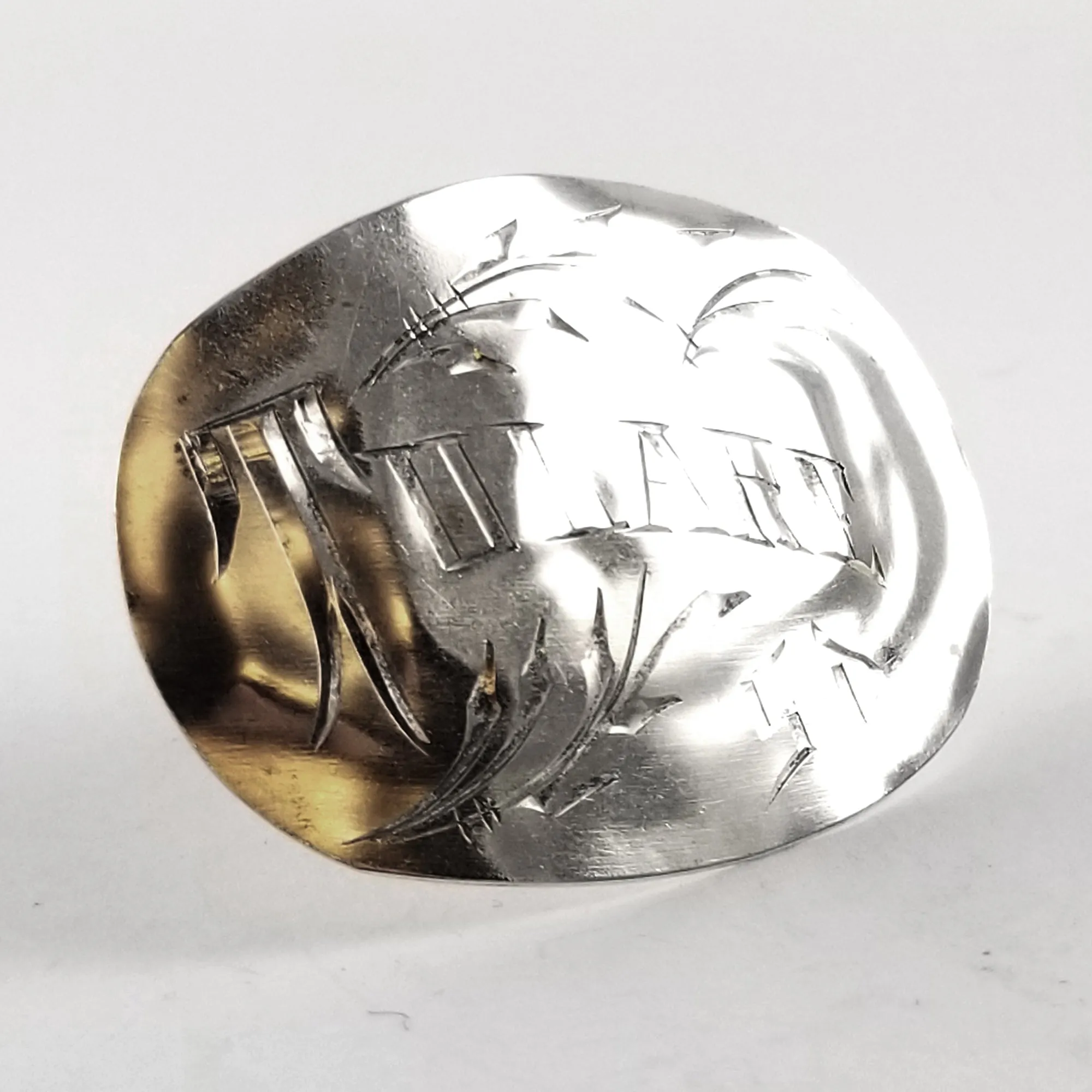 Sterling Silver Tulare SD Souvenir Spoon Statement Ring