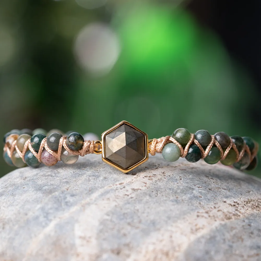 Striking Pyrite Stone Bracelet