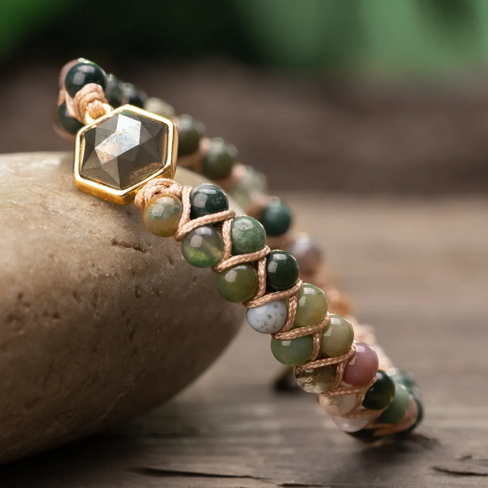 Striking Pyrite Stone Bracelet