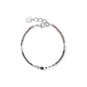 Striped Onyx Grey Crystal Bracelet