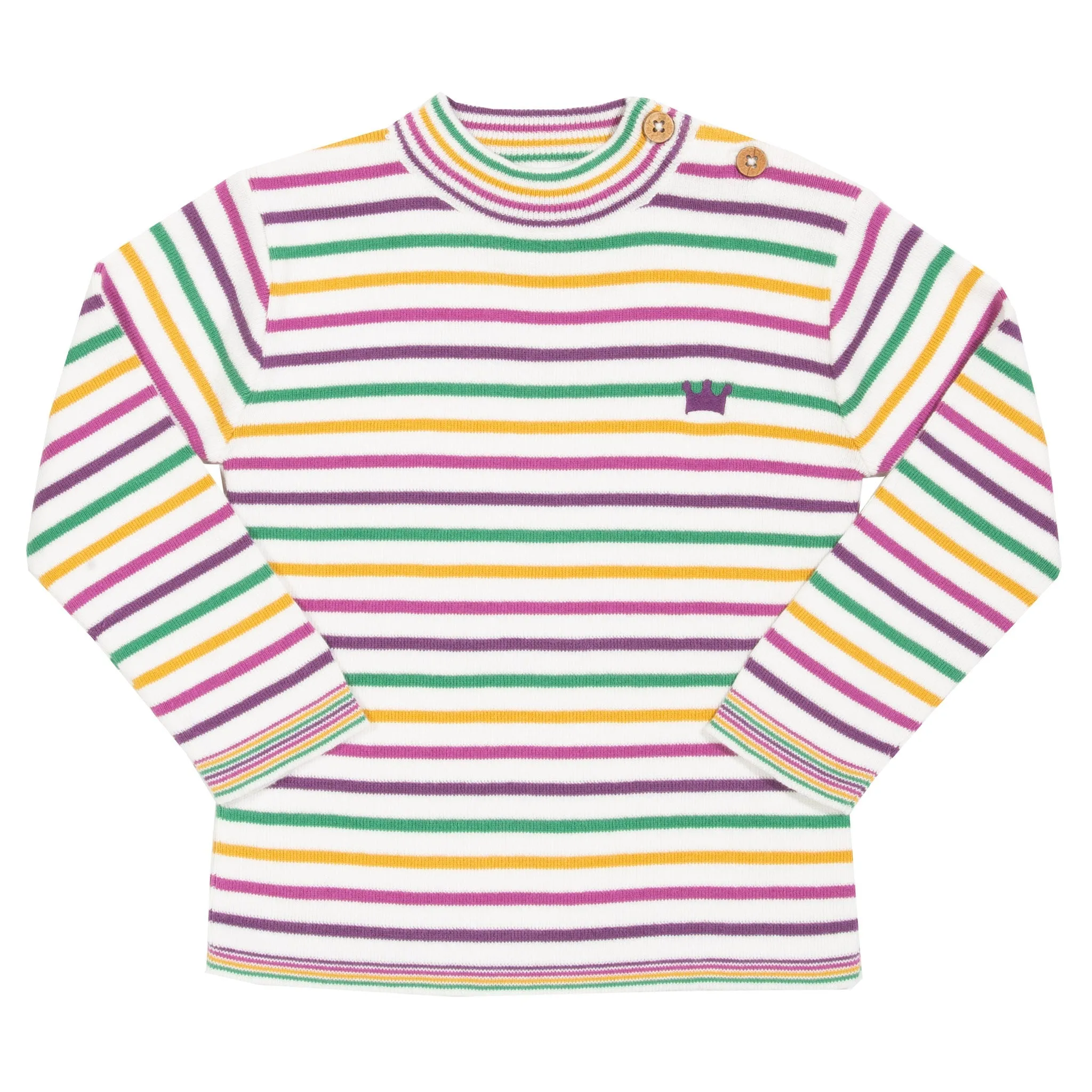 Stripy crown jumper