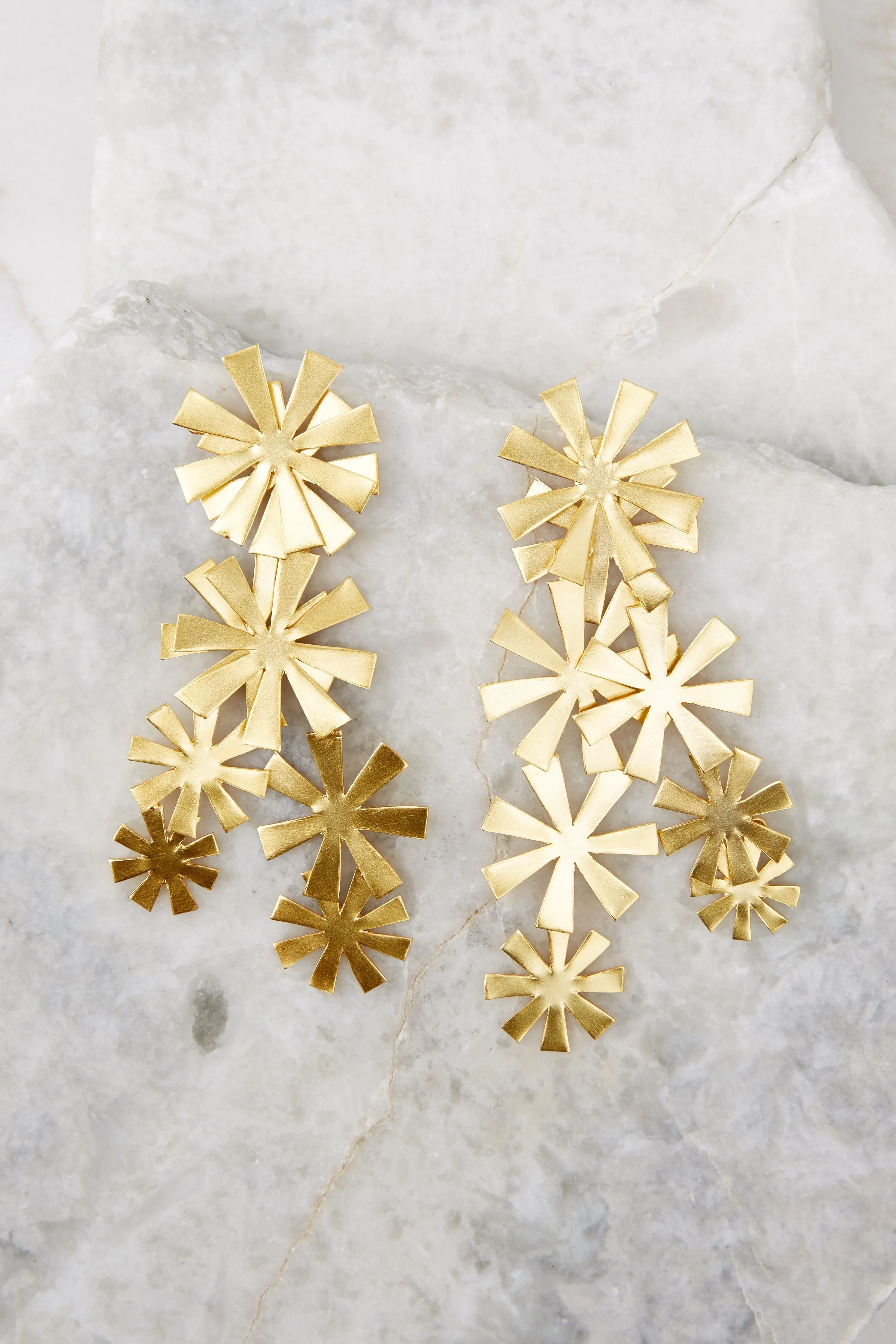 Sunburst Gold Earrings