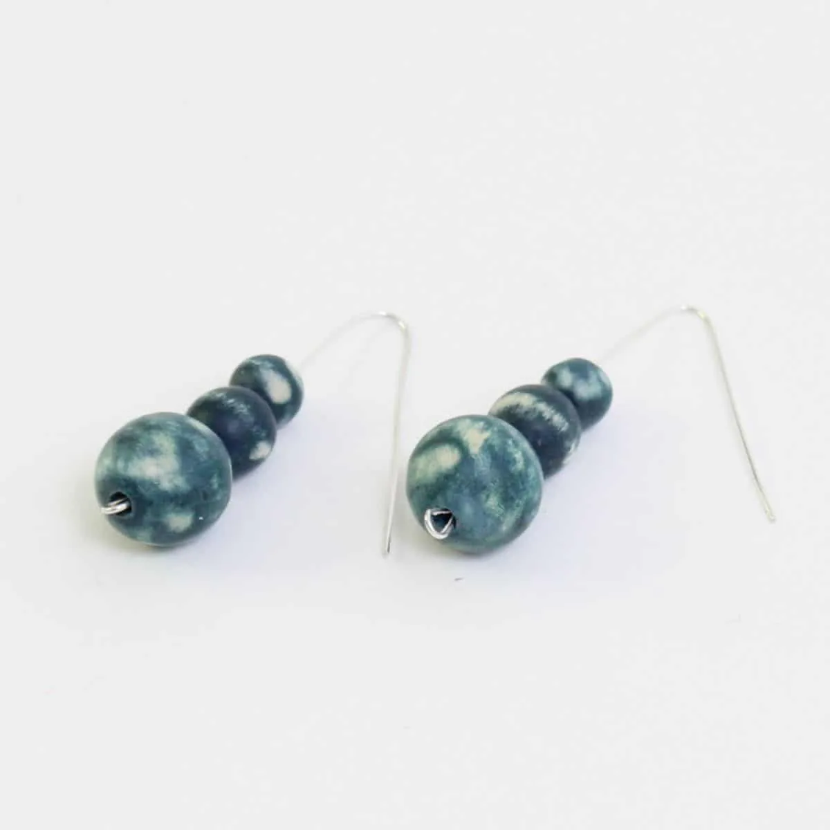 Teal Marbled Zahara Earring