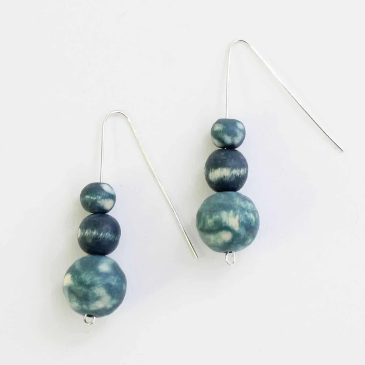 Teal Marbled Zahara Earring