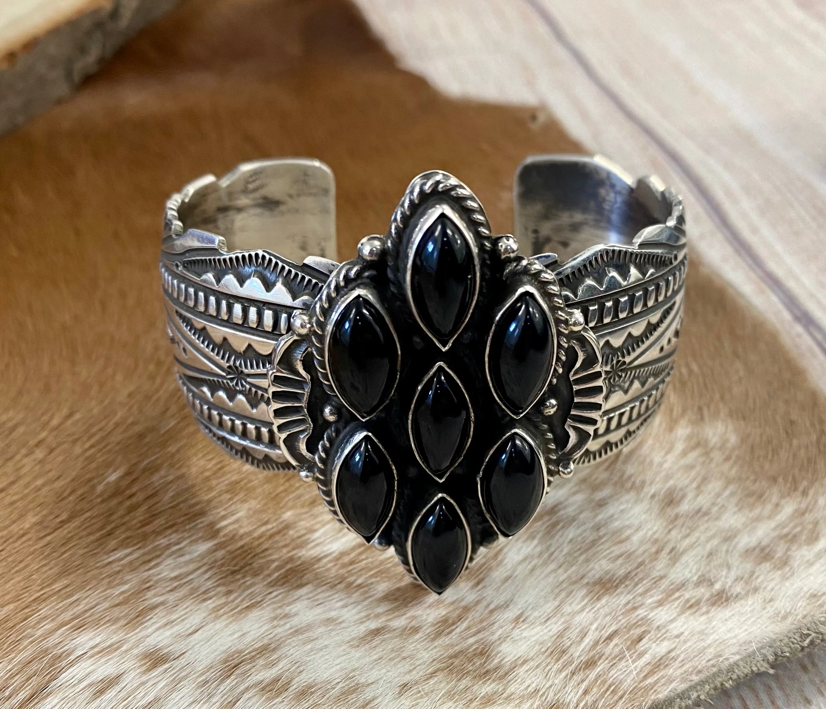 The Charming Onyx Cuff By Harold Joe