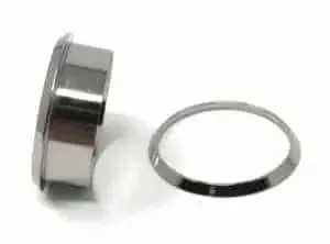 Titanium ring core - Bevelled Edges - 8mm with 5mm insert groove