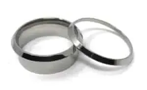 Titanium ring core - Bevelled Edges - 8mm with 5mm insert groove