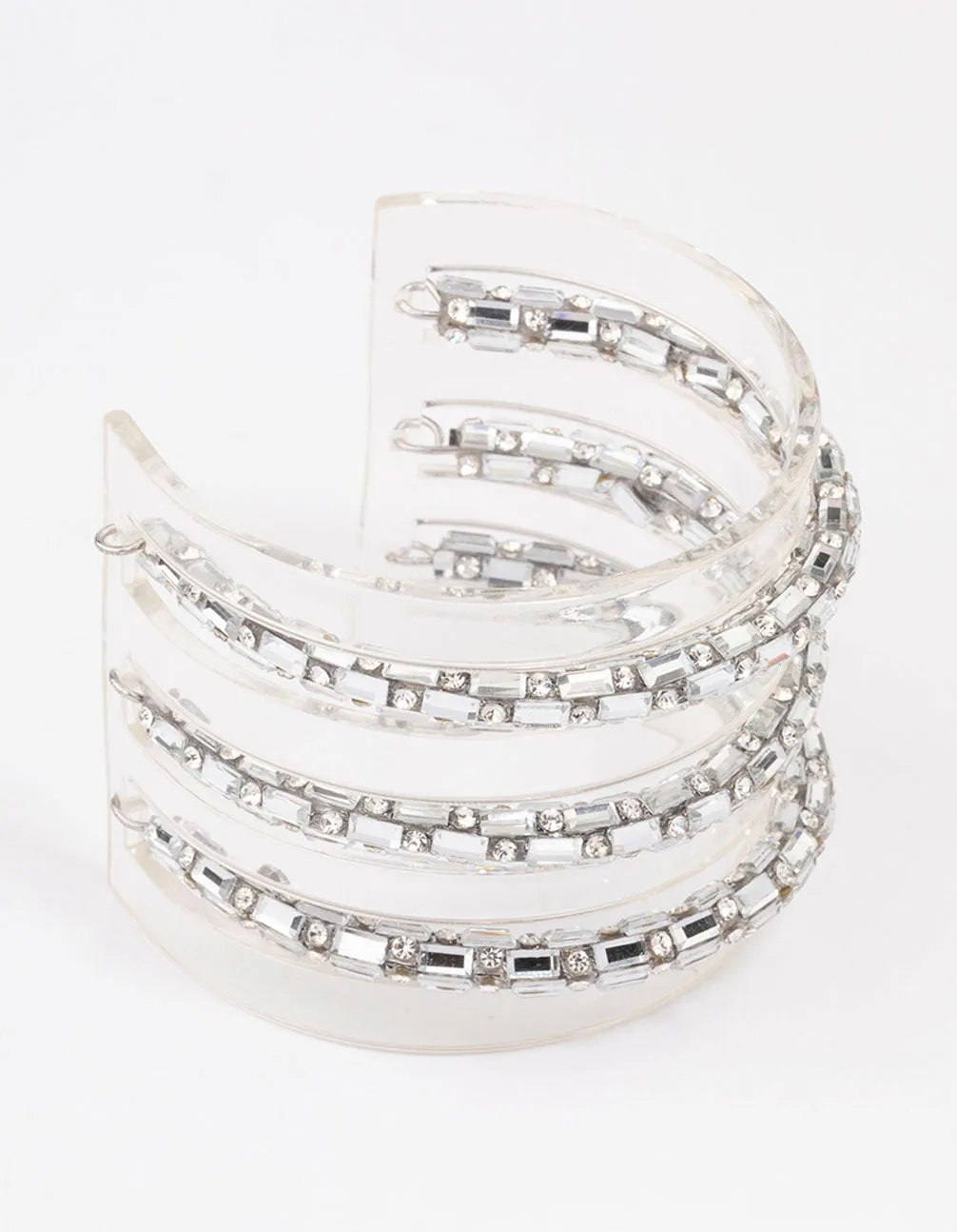 Triple Diamante Row Wrist Cuff