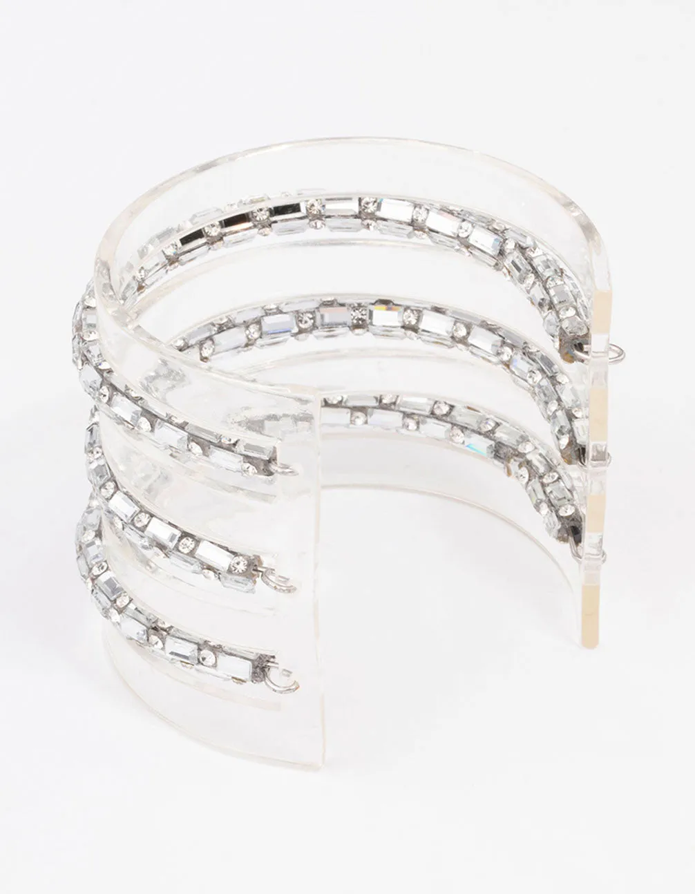 Triple Diamante Row Wrist Cuff