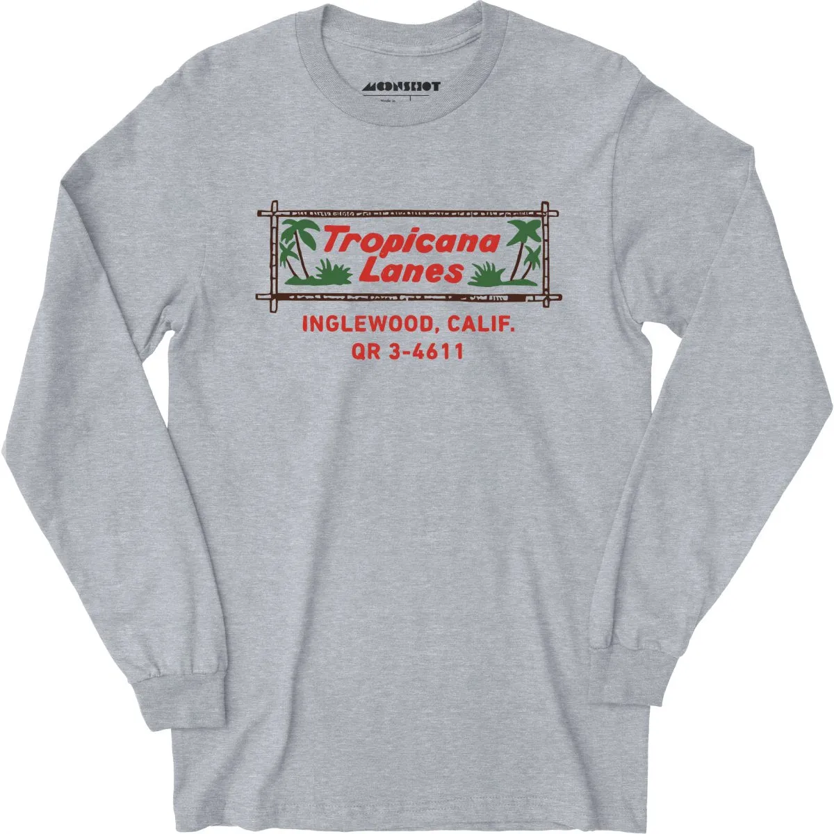 Tropicana Lanes - Inglewood, CA - Vintage Bowling Alley - Long Sleeve T-Shirt