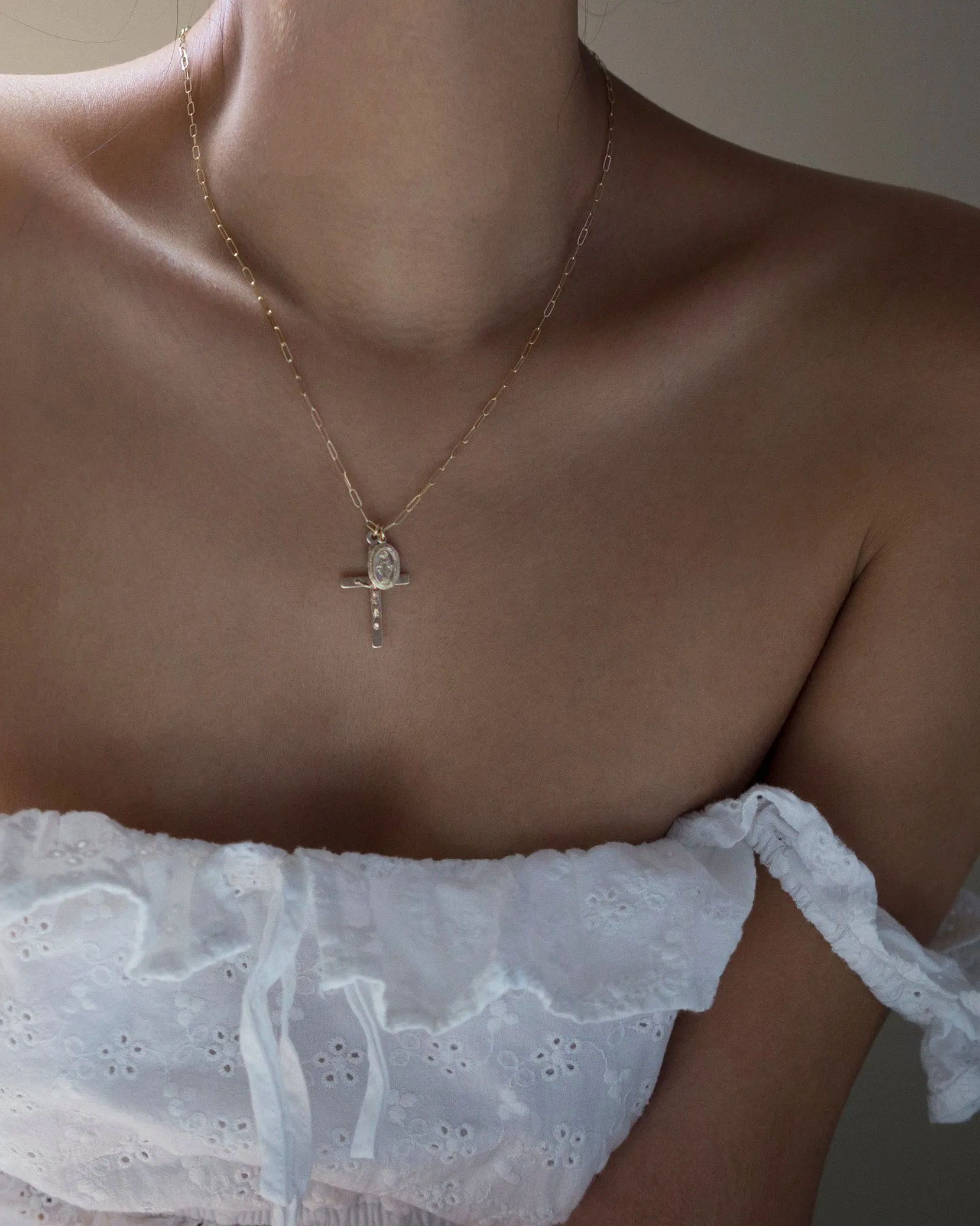 Vintage Cross charm Necklace