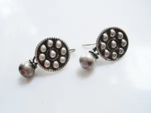 Vintage Small Indian Silver Earrings from Rajasthan